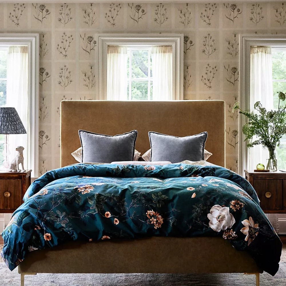 Anthropologie Henrik Organic Sateen Duvet Cover for King